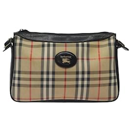 Autre Marque-Burberrys Nova Check Shoulder Bag Canvas Beige Auth 116476-Beige