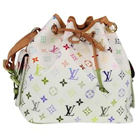 Louis Vuitton-LOUIS VUITTON Monogram Multicolor Petit Noe Bag White M42229 LV Auth 121500AM-White