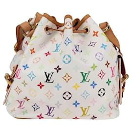 Louis Vuitton-LOUIS VUITTON Monogram Multicolor Petit Noe Bag White M42229 LV Auth 121500AM-White