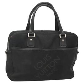 LOUIS VUITTON Bolsa de Negocios Damier Geant Yak 2way Negra M93082 Auth bs25028 Negro