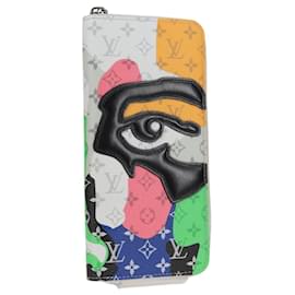 Louis Vuitton-LOUIS VUITTON Monogram LV Portrait Zippy Vertical Wallet M82590 LV Auth 116099AM-White