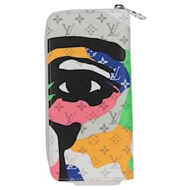 Louis Vuitton-LOUIS VUITTON Monogram LV Portrait Zippy Vertical Wallet M82590 LV Auth 116099AM-White