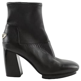 Tory Burch Black leather boots Black