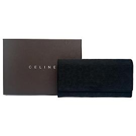 Céline Vintage Celine Macadam Wallet black Black
