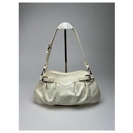 Bolso vintage de charol blanco Salvatore Ferragamo Blanco