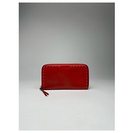Vintage Miu Miu Leather Wallet red Red