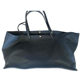Bolsa Tote The Row Preta de Algodão Preto
