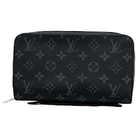 Louis Vuitton-Portefeuille Long Louis Vuitton Monogram Eclipse Zippy XL-Noir