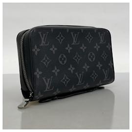Louis Vuitton-Portefeuille Long Louis Vuitton Monogram Eclipse Zippy XL-Noir
