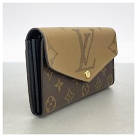 Louis Vuitton-Louis Vuitton Long Wallet Monogram Giant Reverse Portefeuille Sarah-Brown