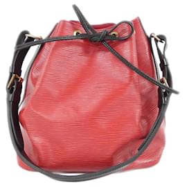 Louis Vuitton-Louis Vuitton Epi Petit Noe Shoulder Bag-Black,Red