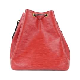 Louis Vuitton-Louis Vuitton Epi Petit Noe Shoulder Bag-Black,Red