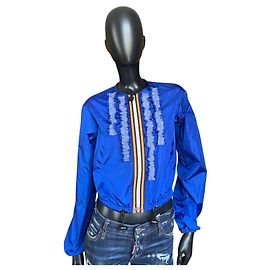 Giacca slim K-Way Dsquared2 blu in poliammide Blu