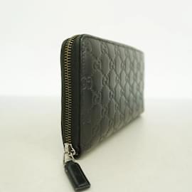 Gucci-Gucci Long Wallet Guccissima 447906-Black
