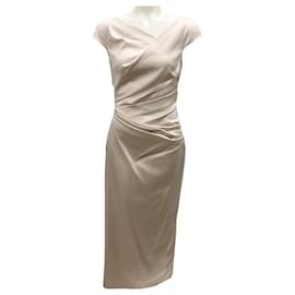 Autre Marque-Talbot Runhof Blush Roya Satin Midi Dress-Pink