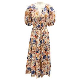 Vestido Carina com estampa de magnólia multicolorido creme Ulla Johnson Multicor