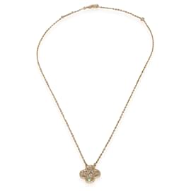 Van Cleef & Arpels-Van Cleef & Arpels Yellow Gold Diamond Vintage Alhambra Pendant-Other
