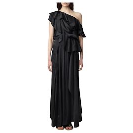 Zadig & Voltaire Asymmetrisches Rüschenkleid mit einem Schulter Zadig&Voltaire s Schwarz