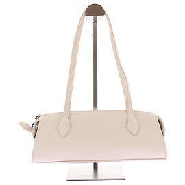 Mango Sac baguette en cuir Blanc