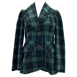Manoush Checked blazer Green