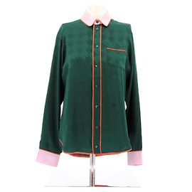 Pierre Louis Mascia Camicia di seta Verde