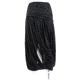 Autre Marque-Jupe noire à pois-Black