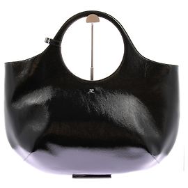 Courreges Lederhandtasche "Holy" Schwarz
