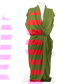 Lanvin-Red silk dress-Red