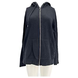 Autre Marque FROM FUTURE Schwarzer Zip-Hoodie Baumwolle M Schwarz