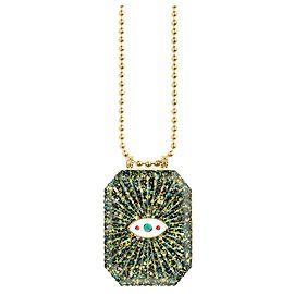 Marie Lichtenberg Collier à pendentif "Scapulaire" Vert