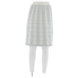 Alaïa Falda bicolor Blanco
