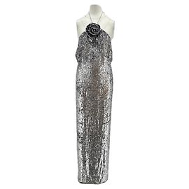 Magda Butrym Pailletten-Kleid Lila