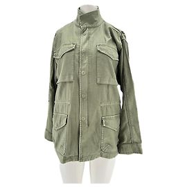 Frame Denim Khaki Multi-pocket Cotton Jacket Khaki