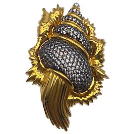 Autre Marque Ohrringe BEGUM KHAN aus 24k vergoldeter Bronze Golden