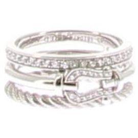 Fred Anel "Force 10 Rise" em ouro branco e diamantes Prata