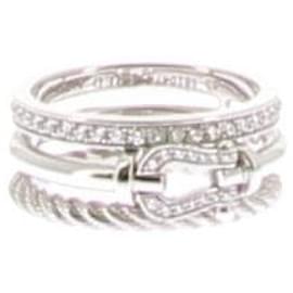 Fred-Bague "Force 10 Rise" en or blanc et diamants-Silvery