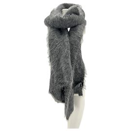 Autre Marque Cachecol de lã de alpaca Cinza