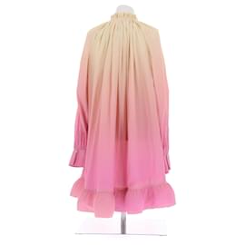 Lanvin-Bicolored satin dress-Pink