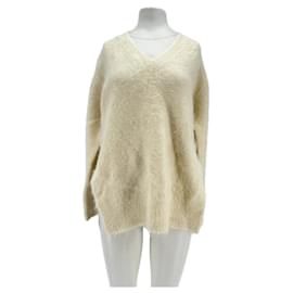 Autre Marque-Pull en laine d'alpaga "Goto"-White