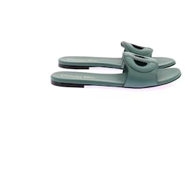 Dior-Mules en cuir "D-CLUB"-Green