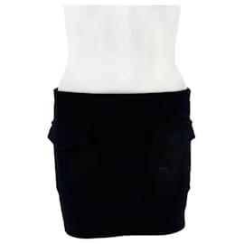 Autre Marque-Mini jupe en laine-Black