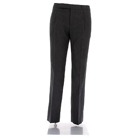 Saint Laurent Calças cinza com pregas Cinza