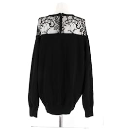 Givenchy-Pull noir à dentelle-Black