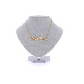Marc Jacobs Collier doré "The NamePlate" Doré