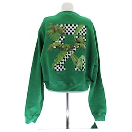 Off White-Sweatshirt vert-Green
