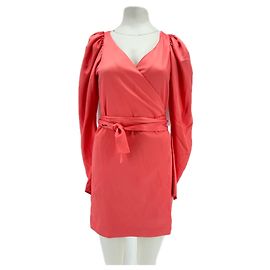 Robe courte rose Rotate à manches bouffantes et ceinture Rose