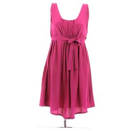 Vestido de seda rosa Miu Miu Rosa
