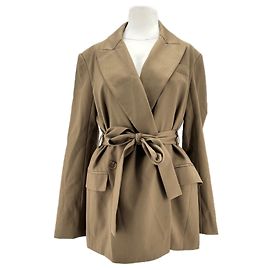Autre Marque HEIRLOME Wool Blazer Khaki with Belt Khaki
