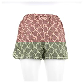 Gucci-Silk mini skirt-Dark red