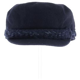 Chanel Gavroche Hat Navy Blue Wool Navy blue